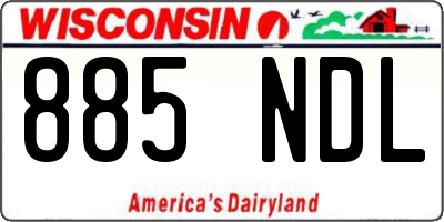 WI license plate 885NDL