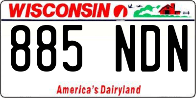 WI license plate 885NDN