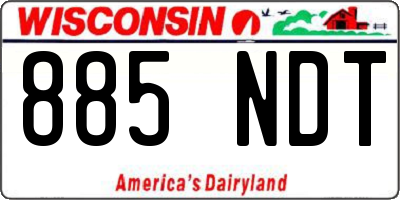 WI license plate 885NDT