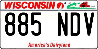 WI license plate 885NDV