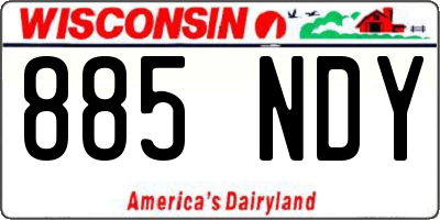 WI license plate 885NDY