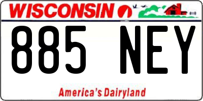 WI license plate 885NEY