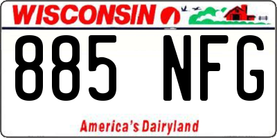 WI license plate 885NFG