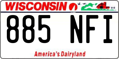 WI license plate 885NFI