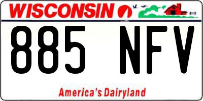 WI license plate 885NFV