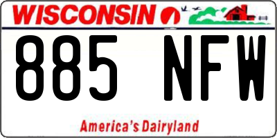 WI license plate 885NFW