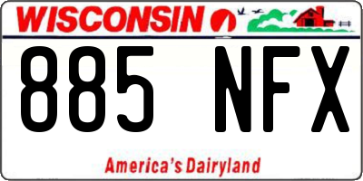 WI license plate 885NFX