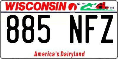 WI license plate 885NFZ