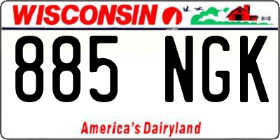 WI license plate 885NGK