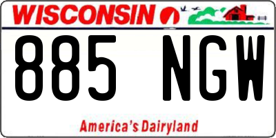 WI license plate 885NGW