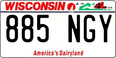 WI license plate 885NGY