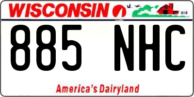 WI license plate 885NHC