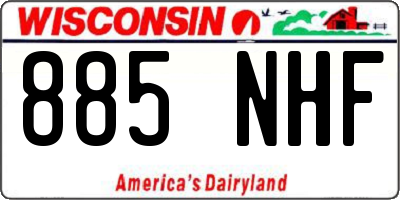 WI license plate 885NHF