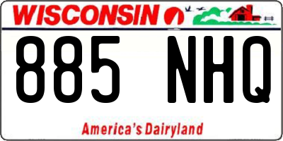 WI license plate 885NHQ