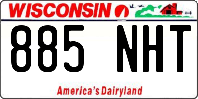 WI license plate 885NHT