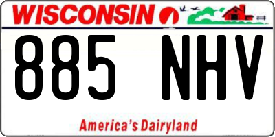 WI license plate 885NHV