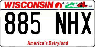 WI license plate 885NHX