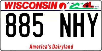 WI license plate 885NHY
