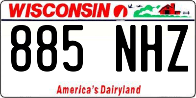 WI license plate 885NHZ