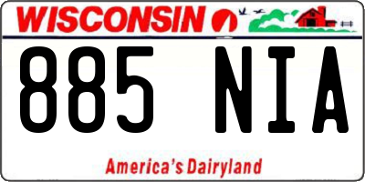 WI license plate 885NIA
