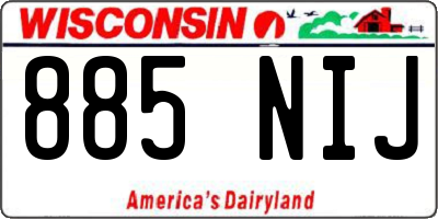 WI license plate 885NIJ