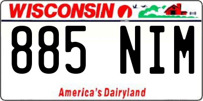 WI license plate 885NIM