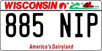 WI license plate 885NIP