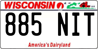 WI license plate 885NIT