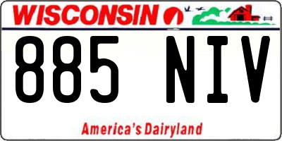 WI license plate 885NIV