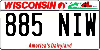 WI license plate 885NIW