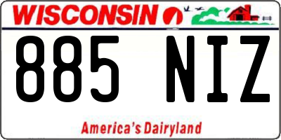WI license plate 885NIZ