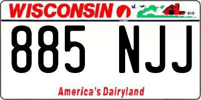 WI license plate 885NJJ