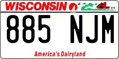 WI license plate 885NJM