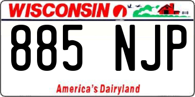 WI license plate 885NJP
