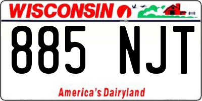 WI license plate 885NJT