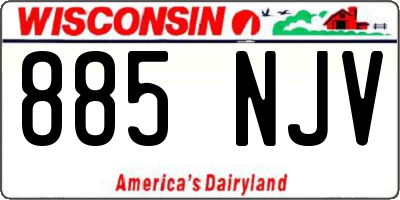 WI license plate 885NJV