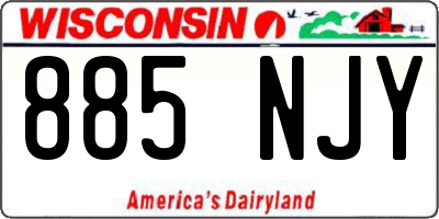 WI license plate 885NJY