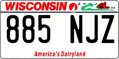 WI license plate 885NJZ