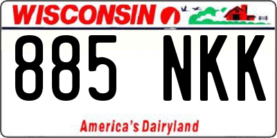 WI license plate 885NKK