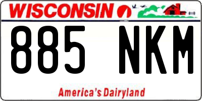 WI license plate 885NKM