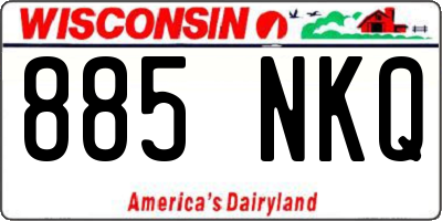 WI license plate 885NKQ