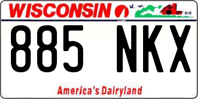 WI license plate 885NKX