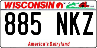WI license plate 885NKZ