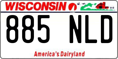 WI license plate 885NLD