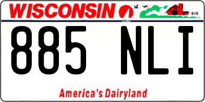 WI license plate 885NLI