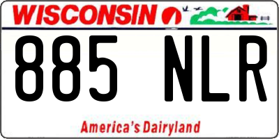 WI license plate 885NLR