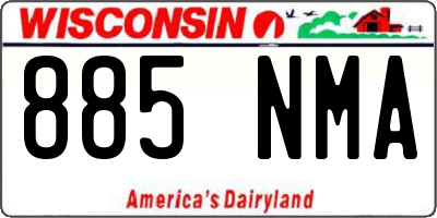 WI license plate 885NMA