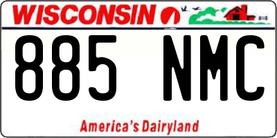 WI license plate 885NMC