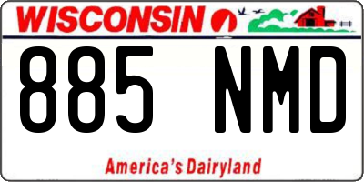 WI license plate 885NMD