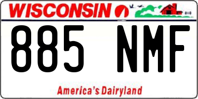WI license plate 885NMF